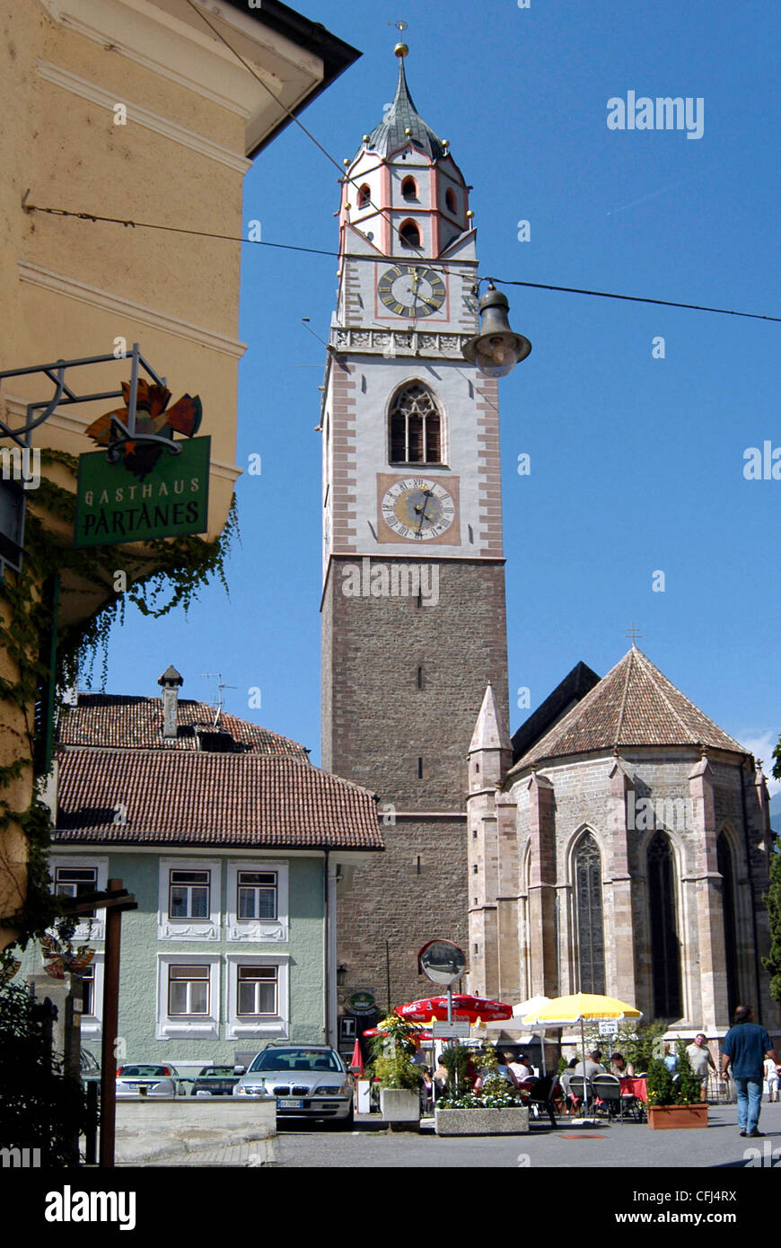 Parish church of Merano. Stock Photo