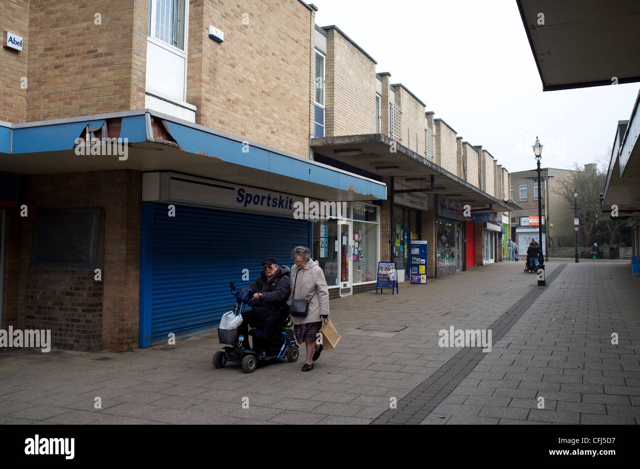Thetford Town Center Shopping precinct Stock Photo Alamy