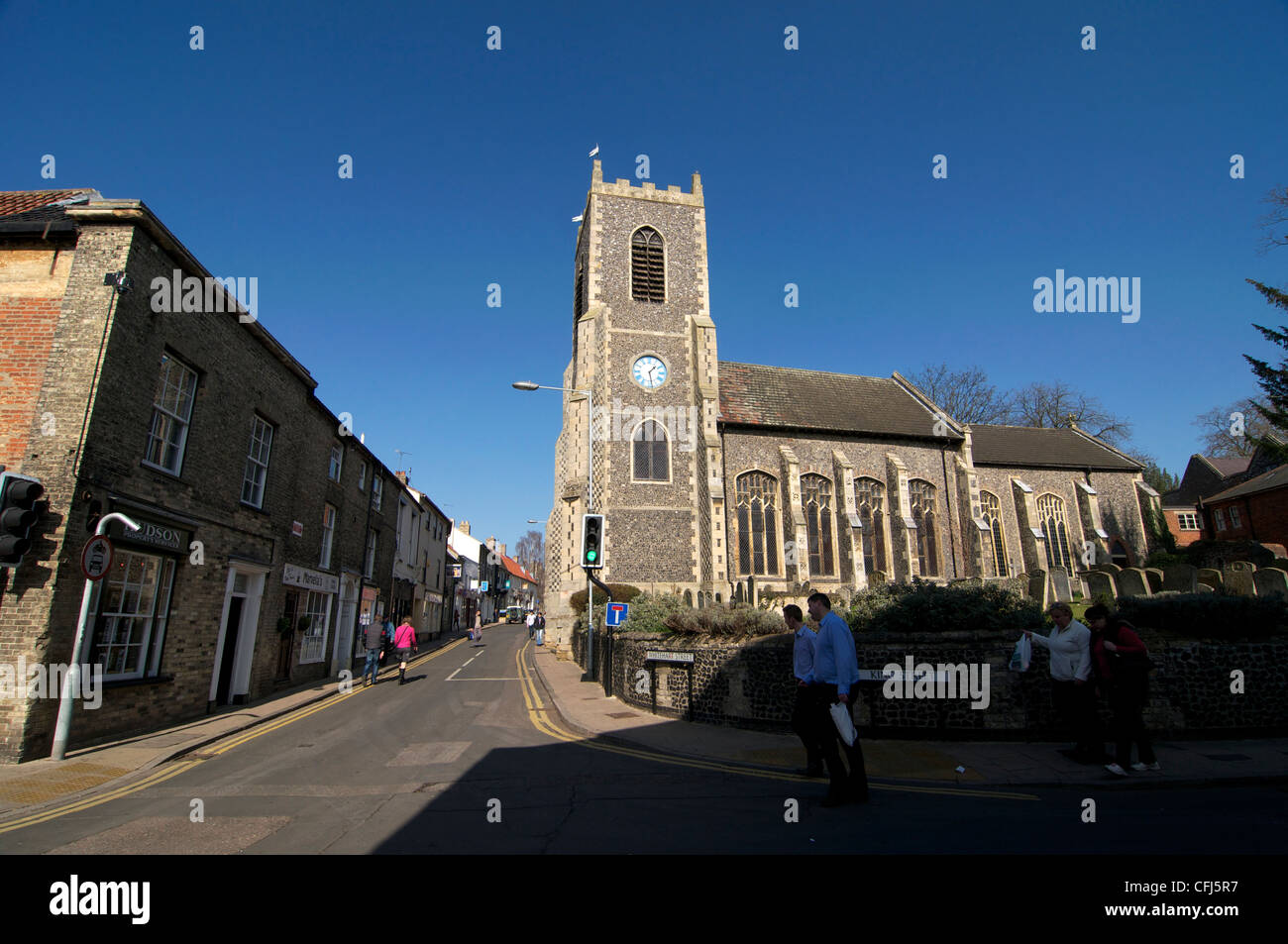 Thetford Town Center Stock Photo Alamy