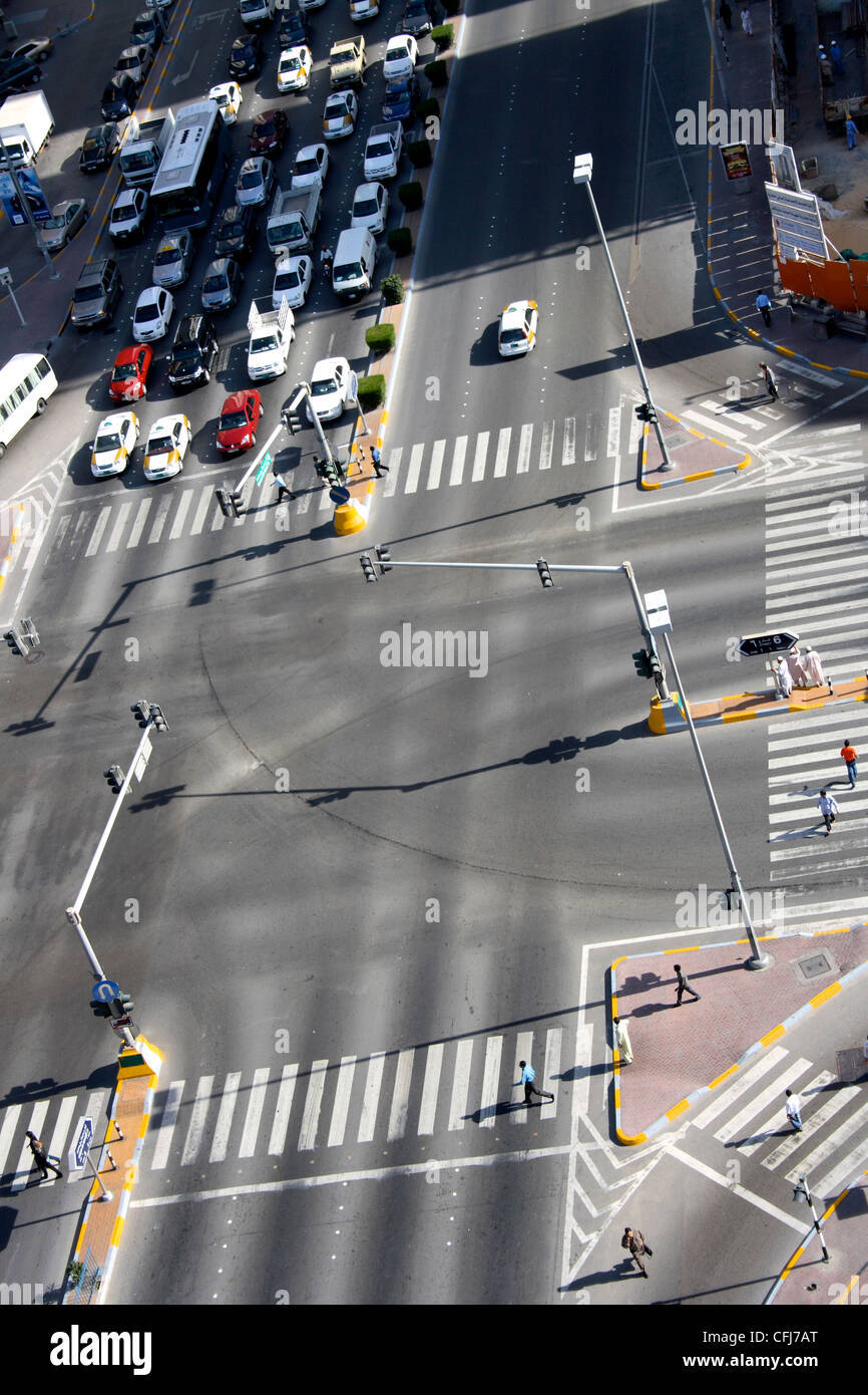 Over View of a traffic light Cross Stock Photo - Alamy