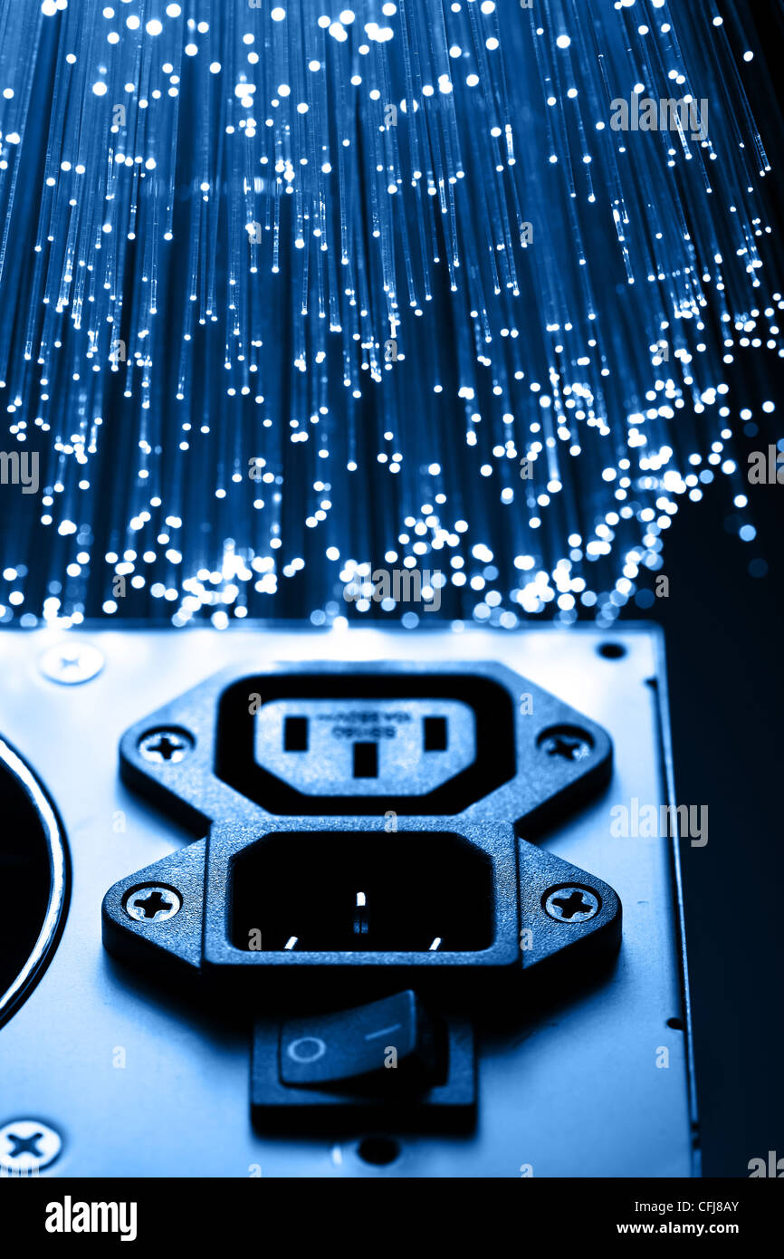 Fiber optics background with lots of light spots Stock Photo Alamy