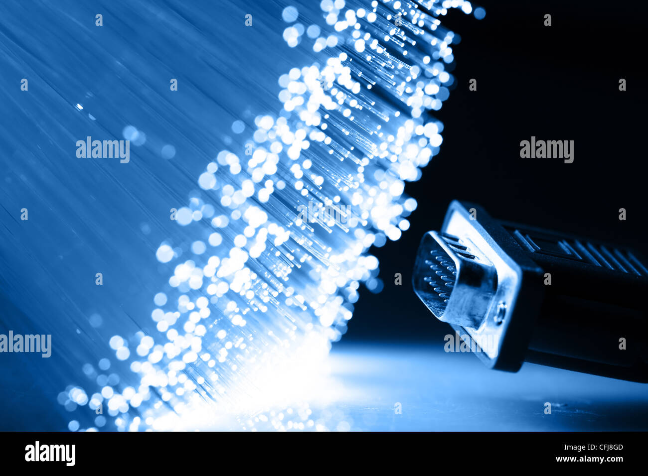 Fiber optics background with lots of light spots Stock Photo Alamy