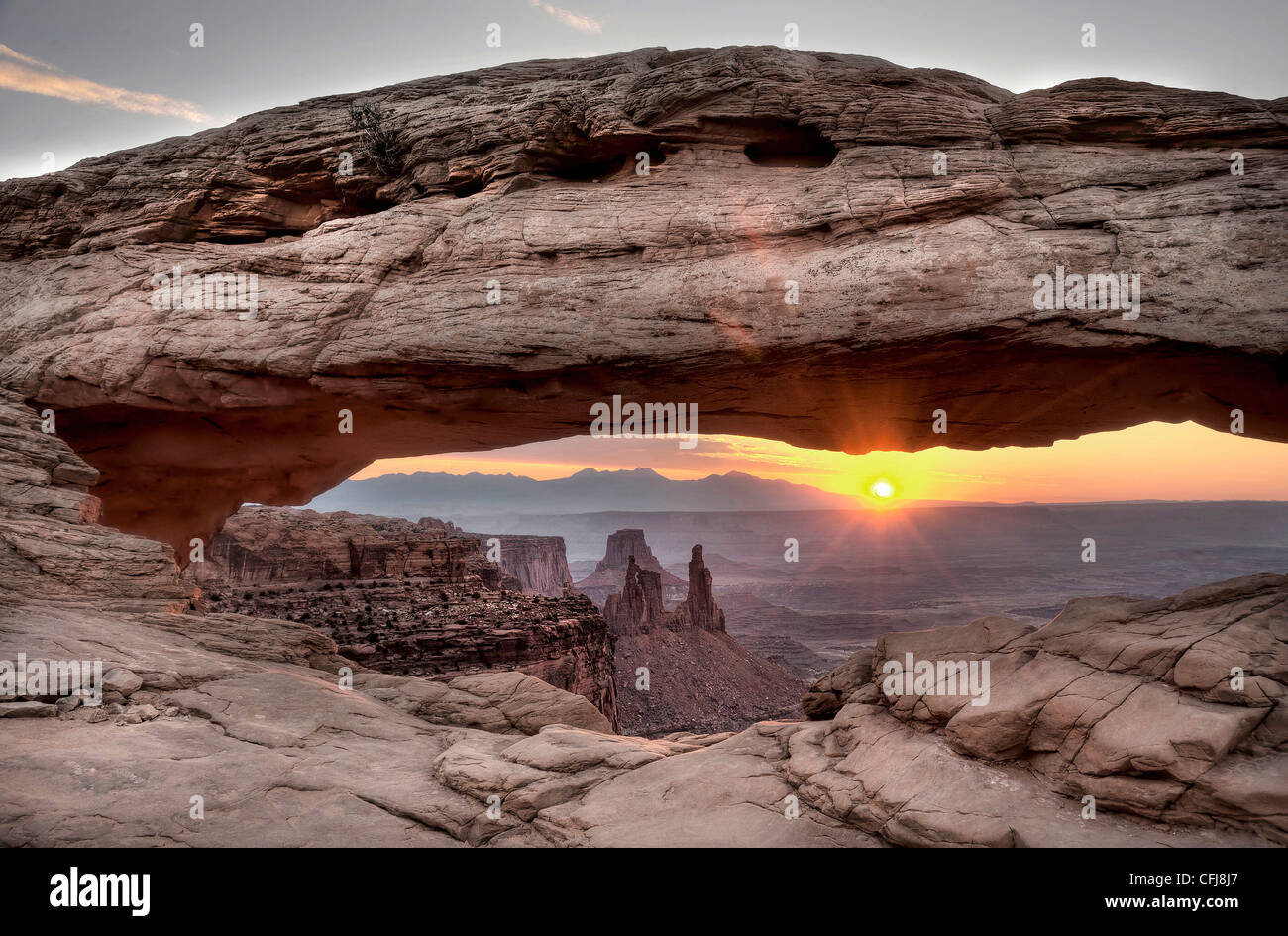 Mesa Arch at Sunrise Stock Photo