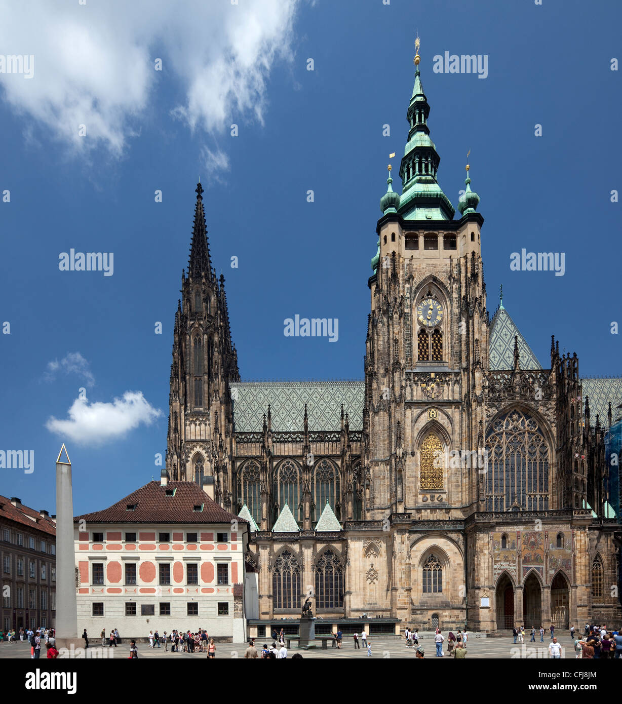 St. Vitus Cathedral in Prague Stock Photo