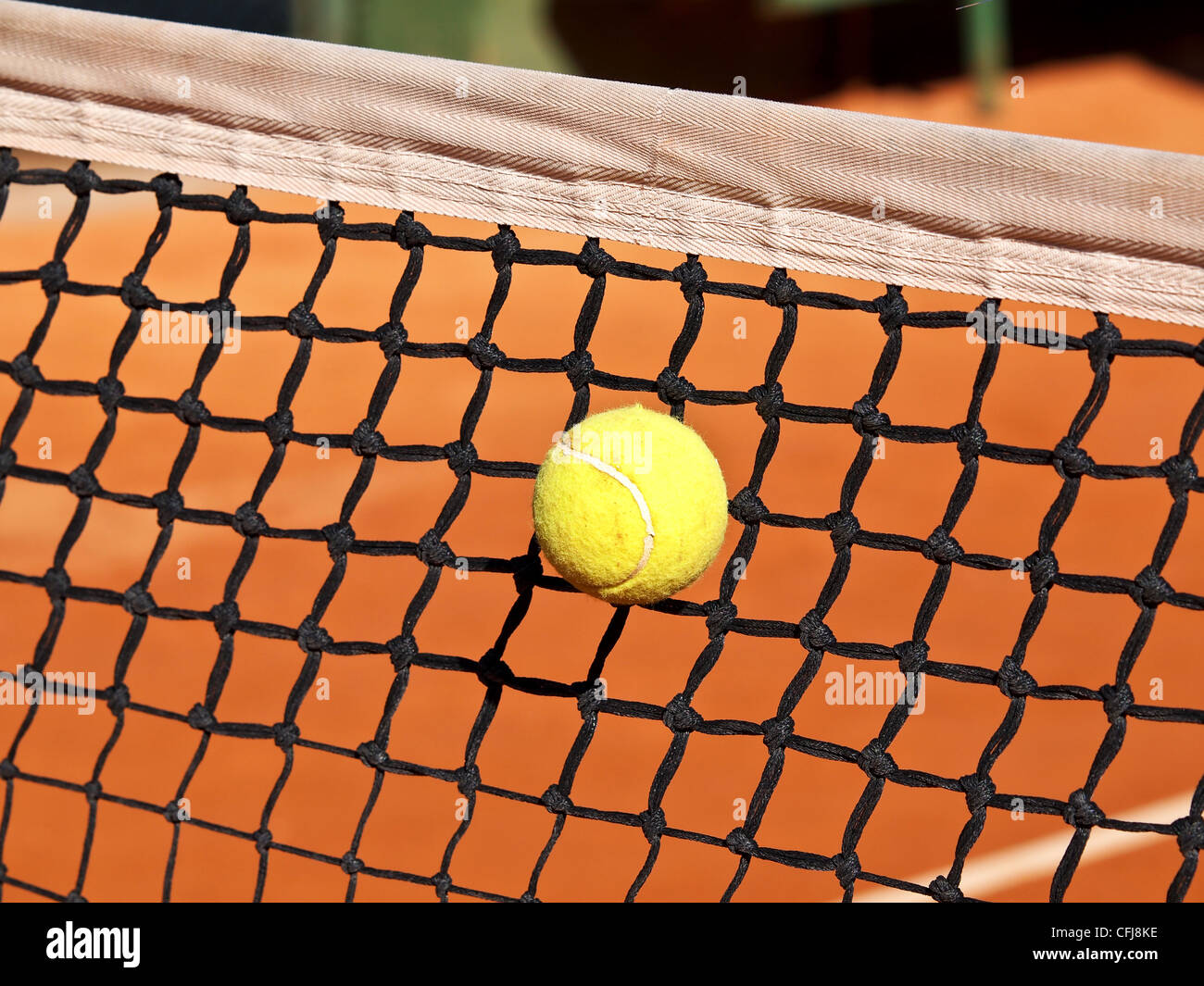 tennis ball stack in the net Stock Photo Alamy