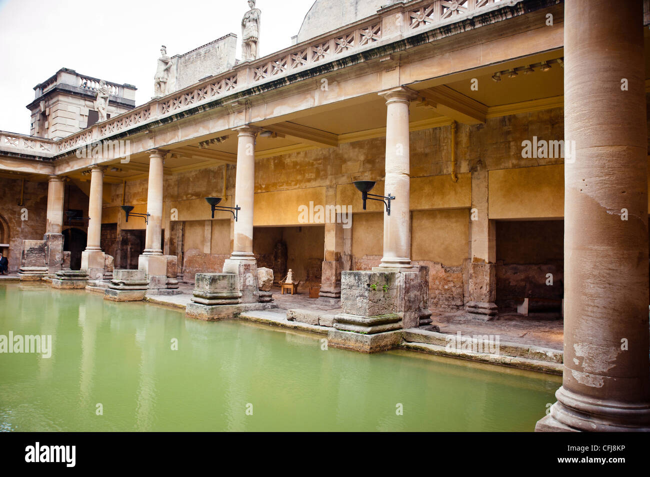Roman Baths, in Bath, England Stock Photo