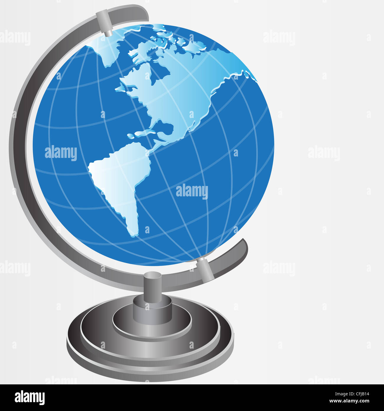 World globe on stand - illustration Stock Photo - Alamy