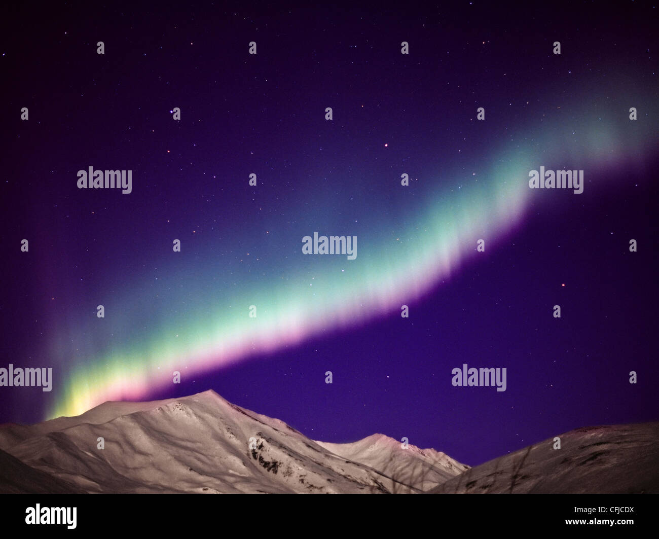 Northamerica-Alaska-Brooks Range Aurora Borealis, Northern Light Brooks Range, Stock Photo