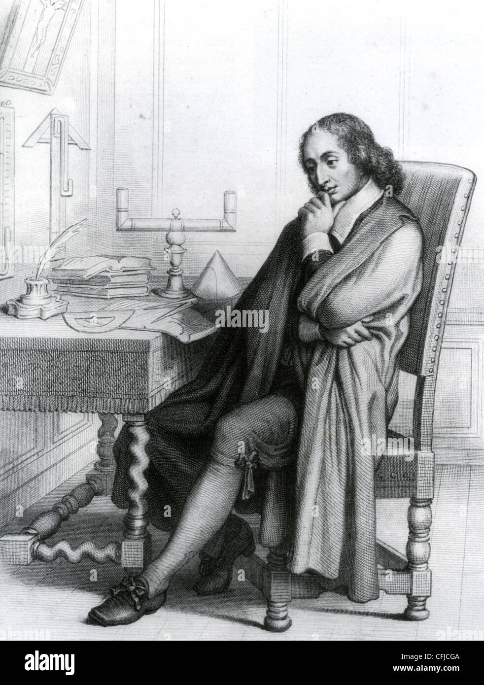 BLAISE PASCAL (1623-1662) French mathematician and philosopher Stock Photo