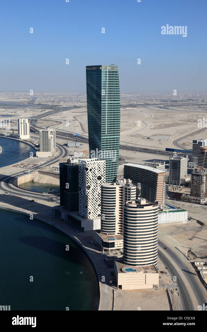 Skyscrapers at the Business Bay in Dubai, United Arab Emirates Stock Photo