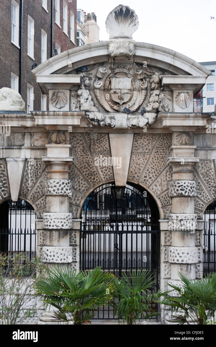 York Watergate. Victoria Embankment Gardens, Charing Cross, London. Stock Photo