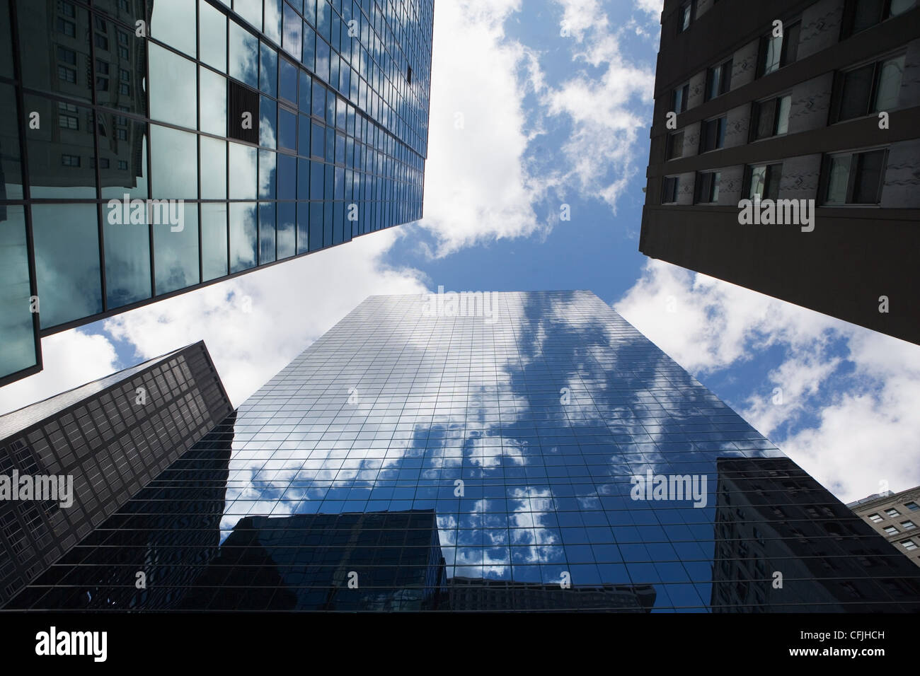 Low angle view of skyscrapers Stock Photo