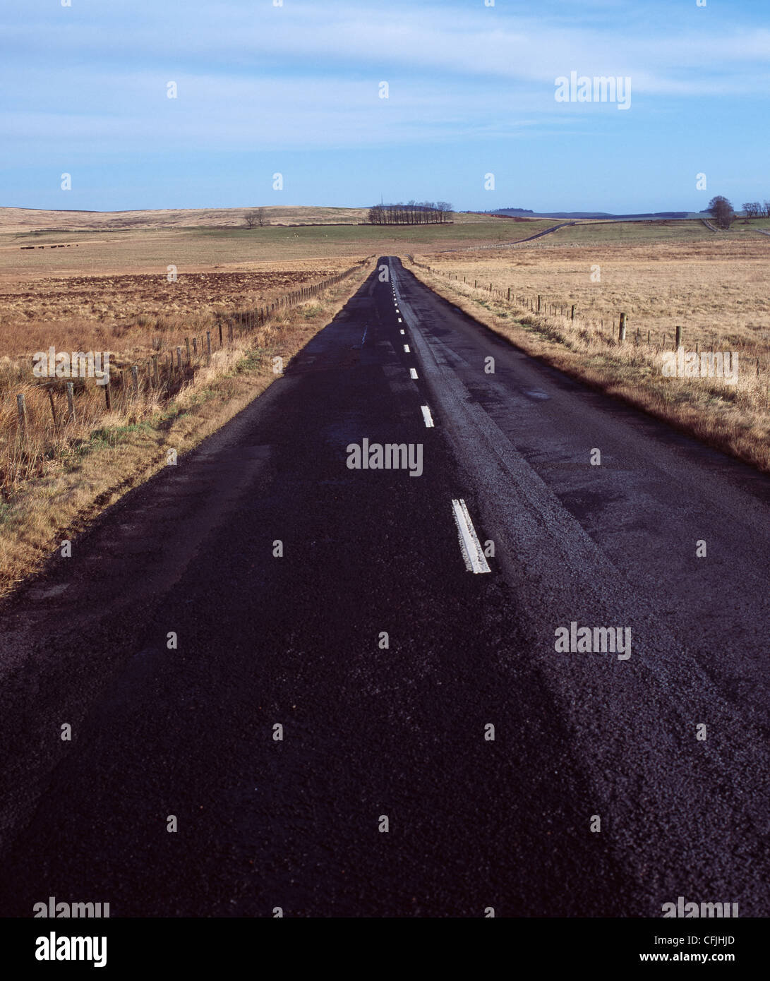 Rural road, Scottish borders, UK Stock Photo Alamy