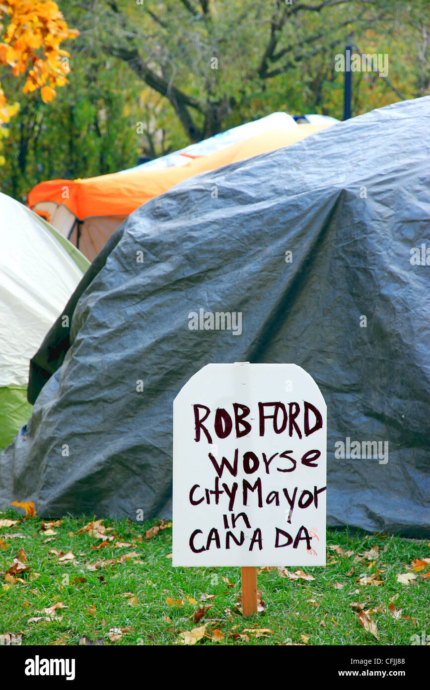 Anti Rob Ford Sign Stock Photo