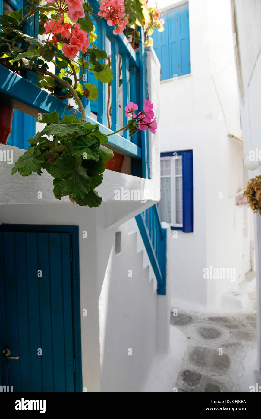 Mykonos Town, Mykonos, Cyclades Islands, Greek Islands, Greece, Europe Stock Photo