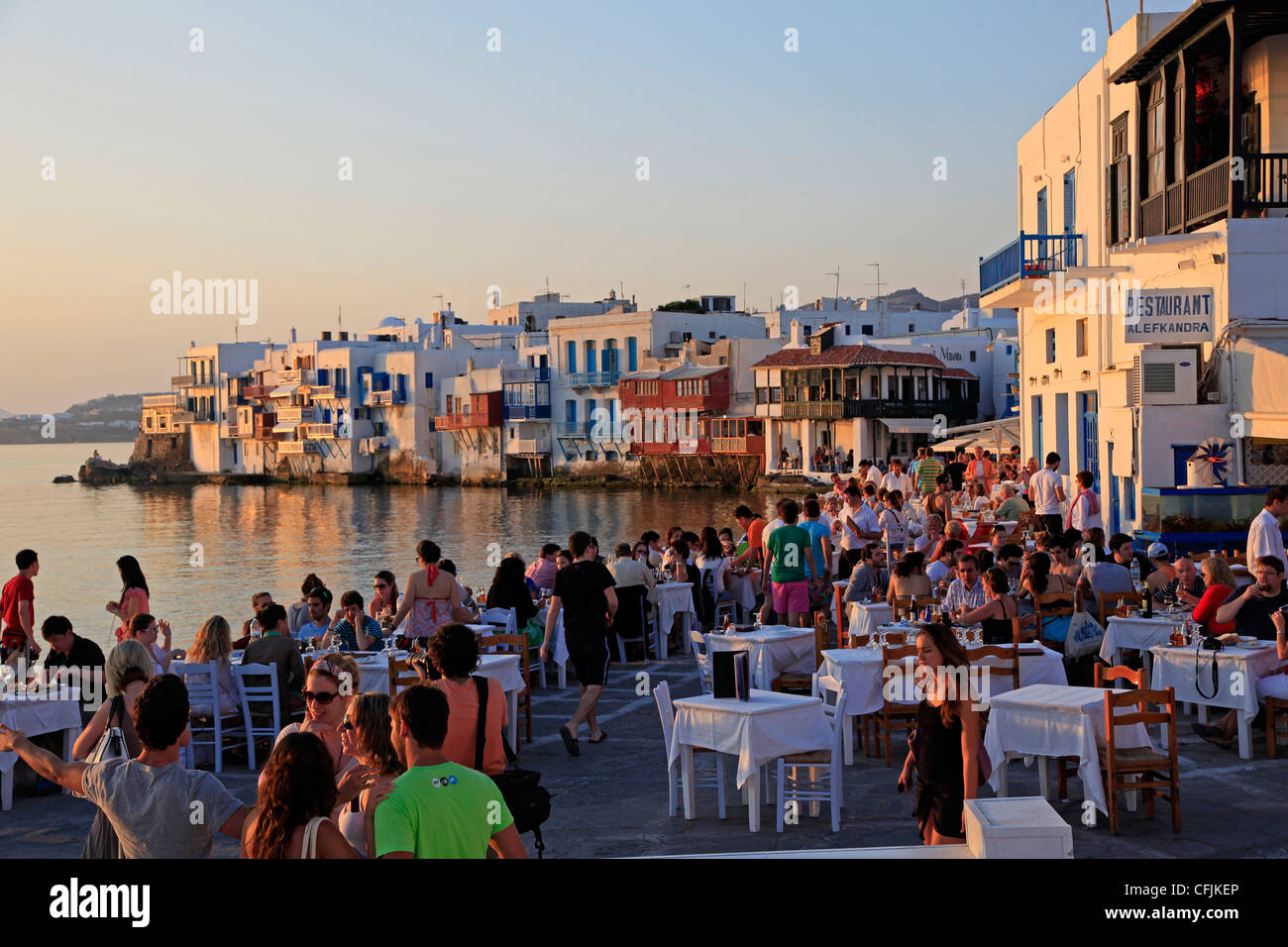 Mykonos Town, Mykonos, Cyclades Islands, Greek Islands, Greece, Europe Stock Photo