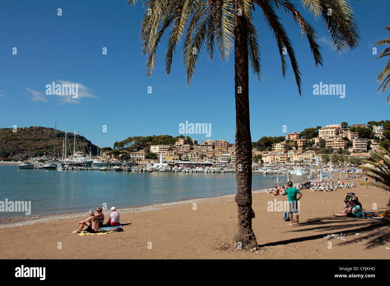 Port de Soller, Mallorca, Balearic Islands, Spain, Mediterranean, Europe Stock Photo