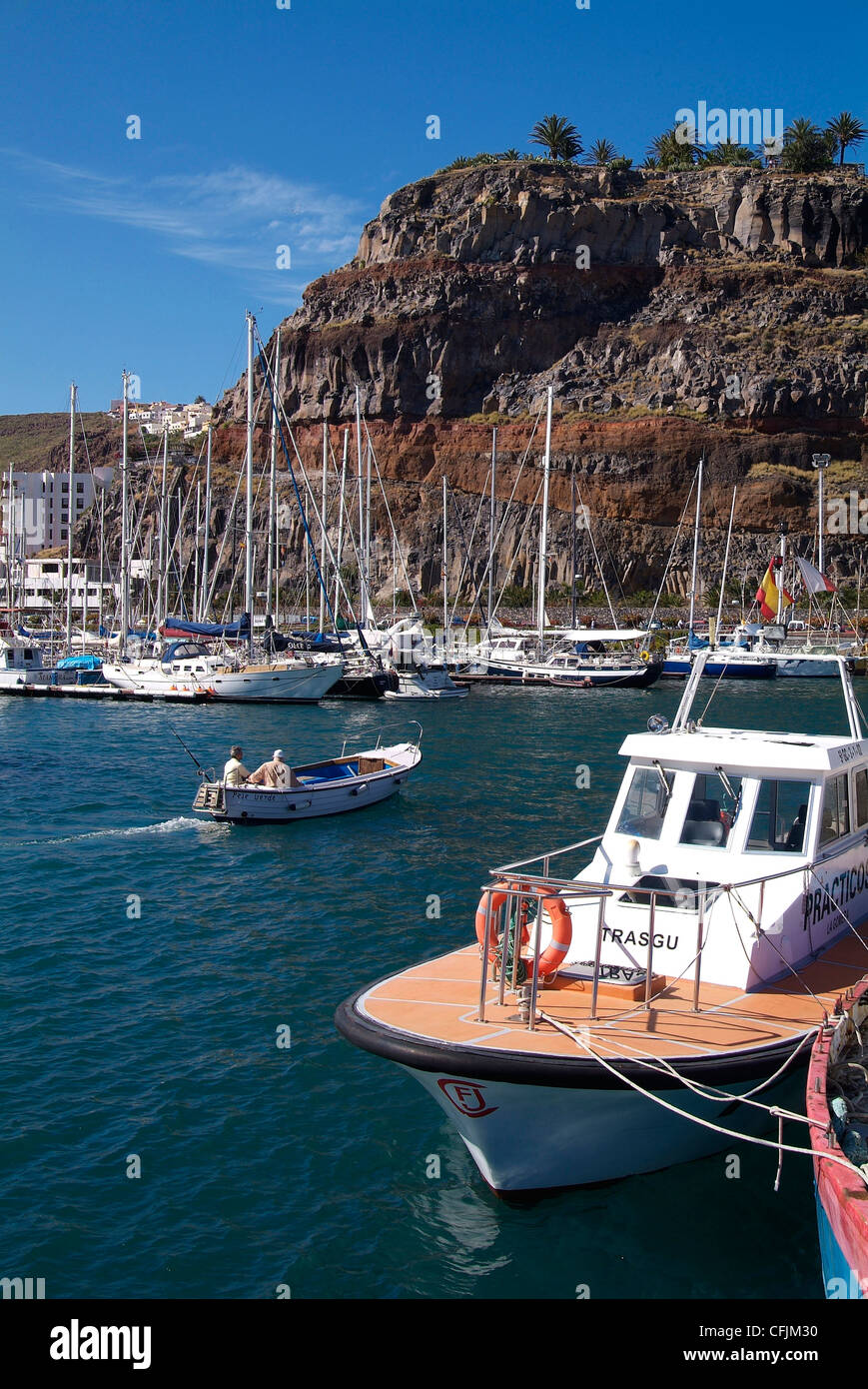 Harbour of San Sebastian de la Gomera, Gomera, Canary Islands, Spain, Atlantic, Europe Stock Photo
