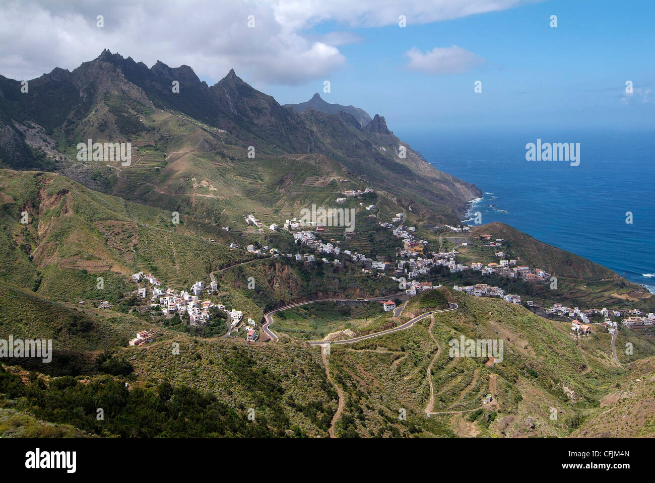 Anaga Mountains and Almaciga, Tenerife, Canary Islands, Spain, Atlantic, Europe Stock Photo