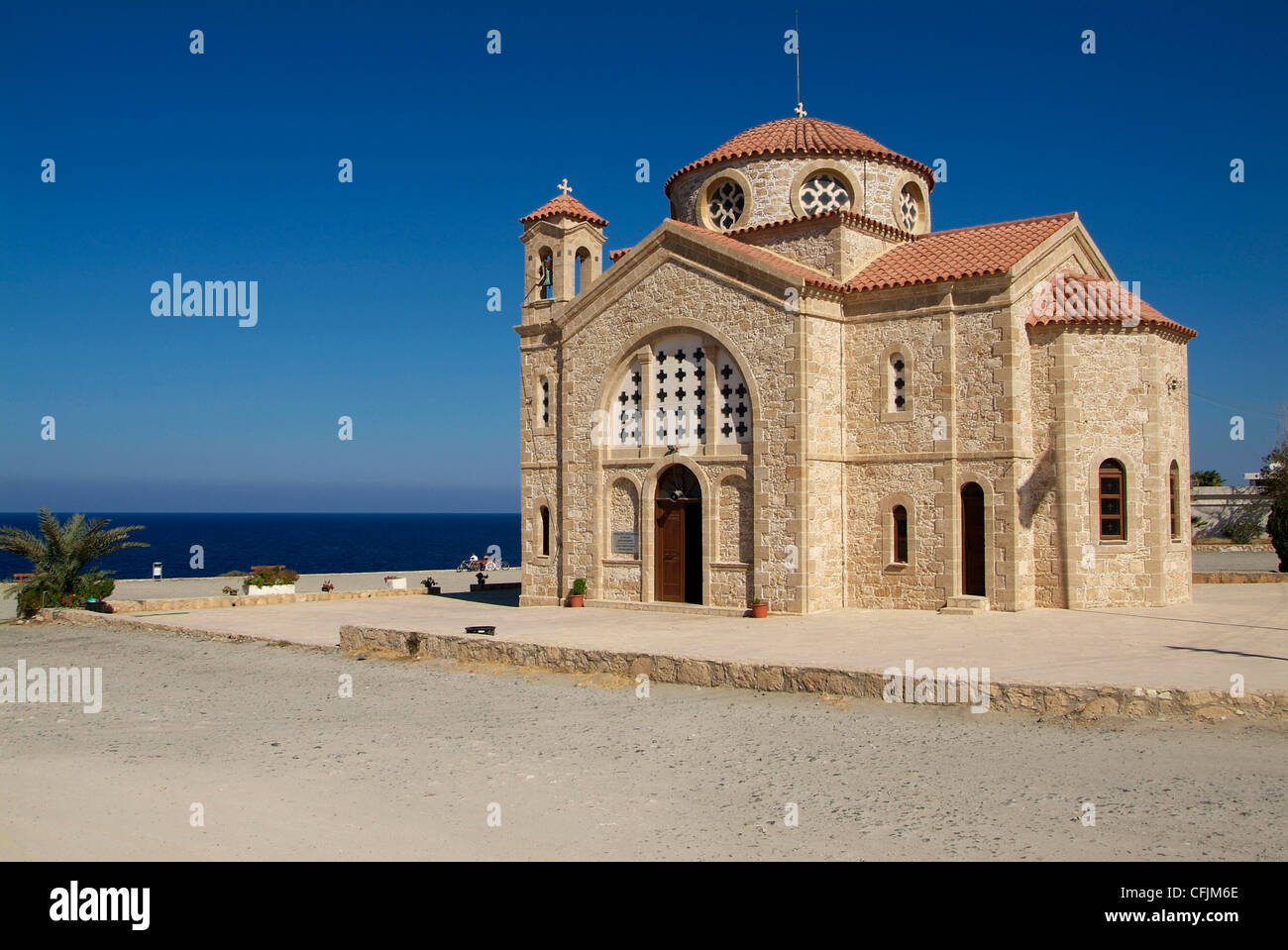 Church in Agios Georgios, Cyprus, Mediterranean, Europe Stock Photo