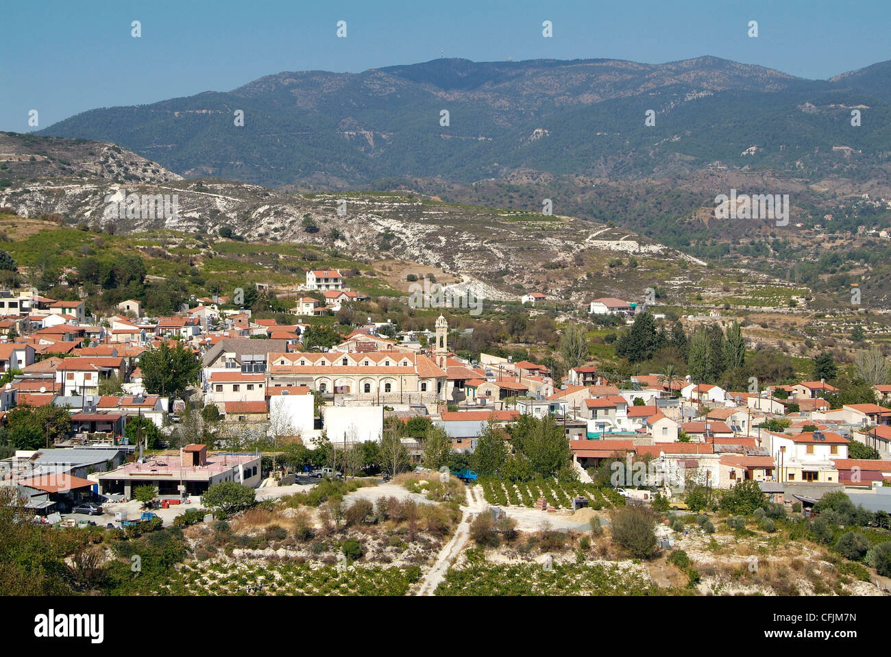 Omodos, Troodos Mountains, Cyprus, Europe Stock Photo