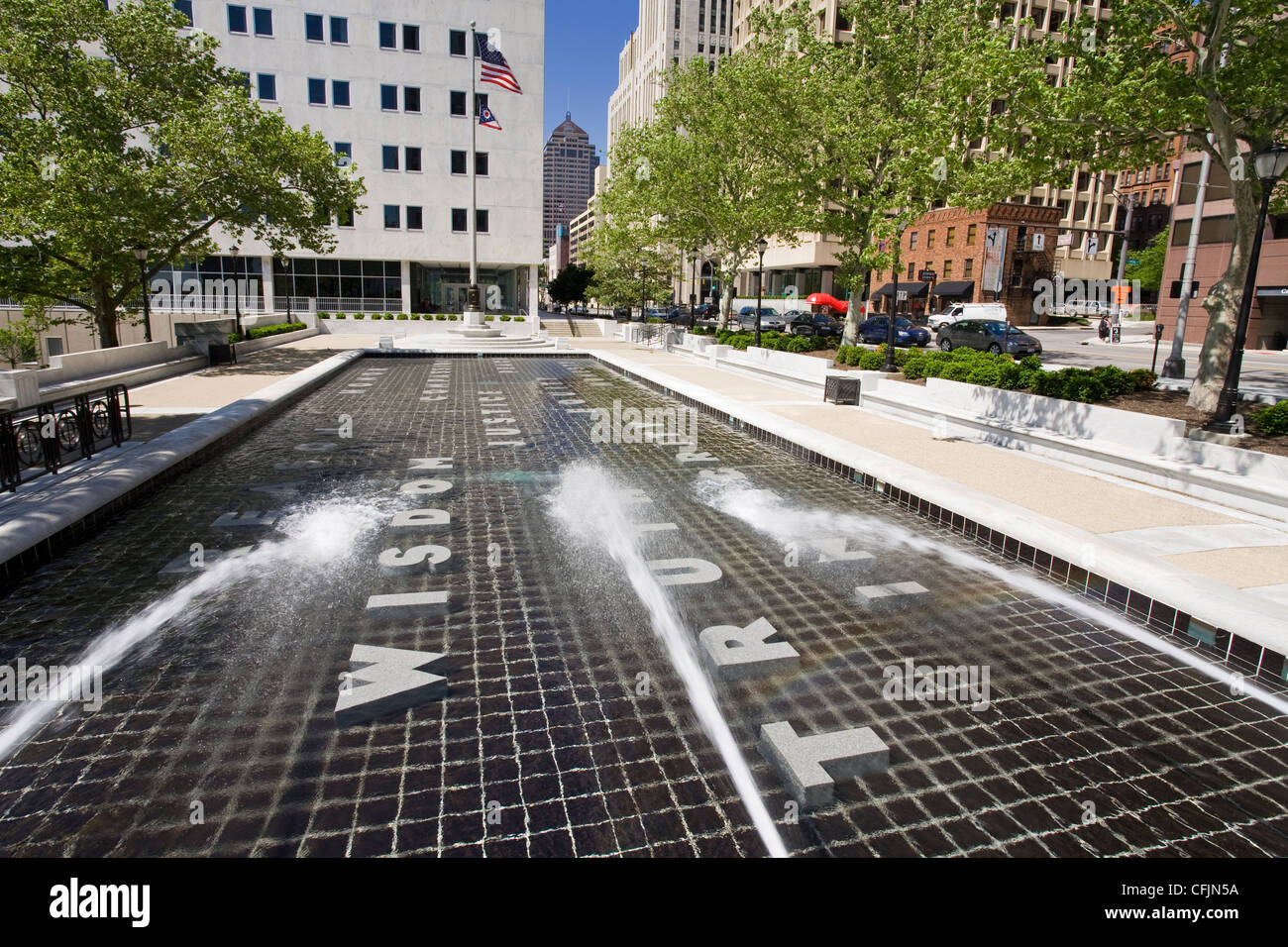 Fountain outside the Ohio Judicial Center, Columbus, Ohio, United