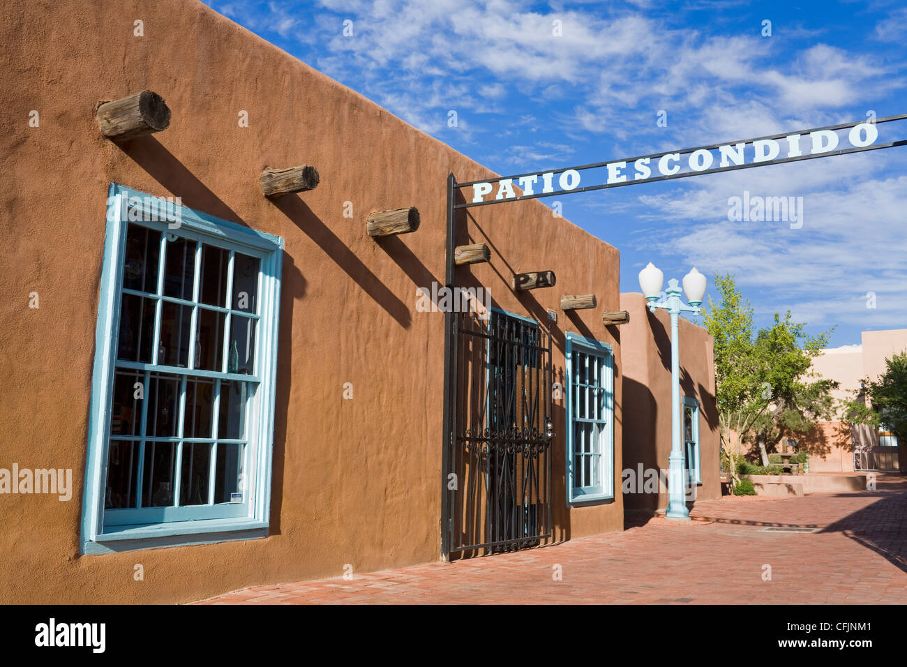 Patio Escondido in Old Town District, Albuquerque, New Mexico, United