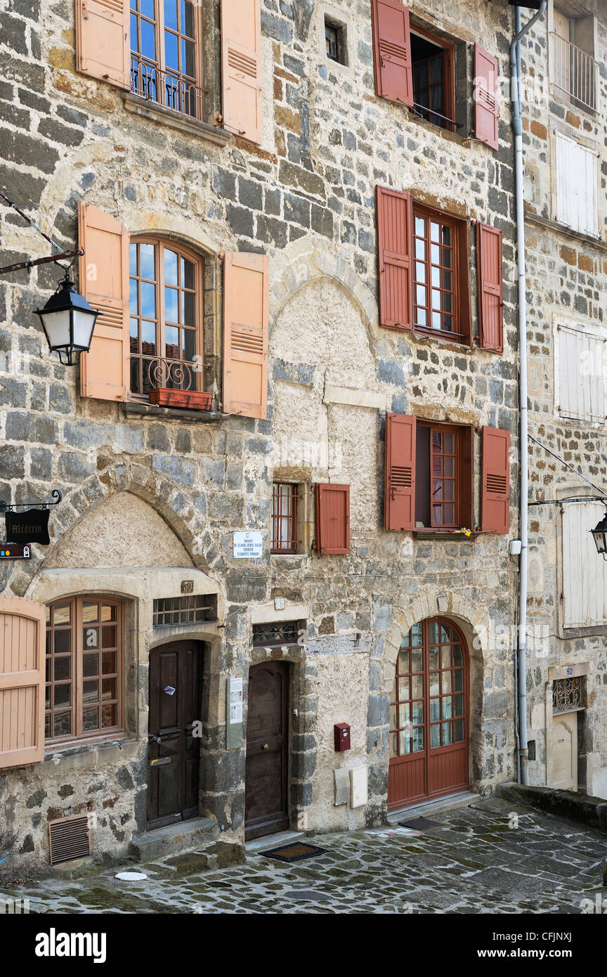 Medieval houses, Le Puy en Velay, Haute-Loire, Massif Central, France, Europe Stock Photo