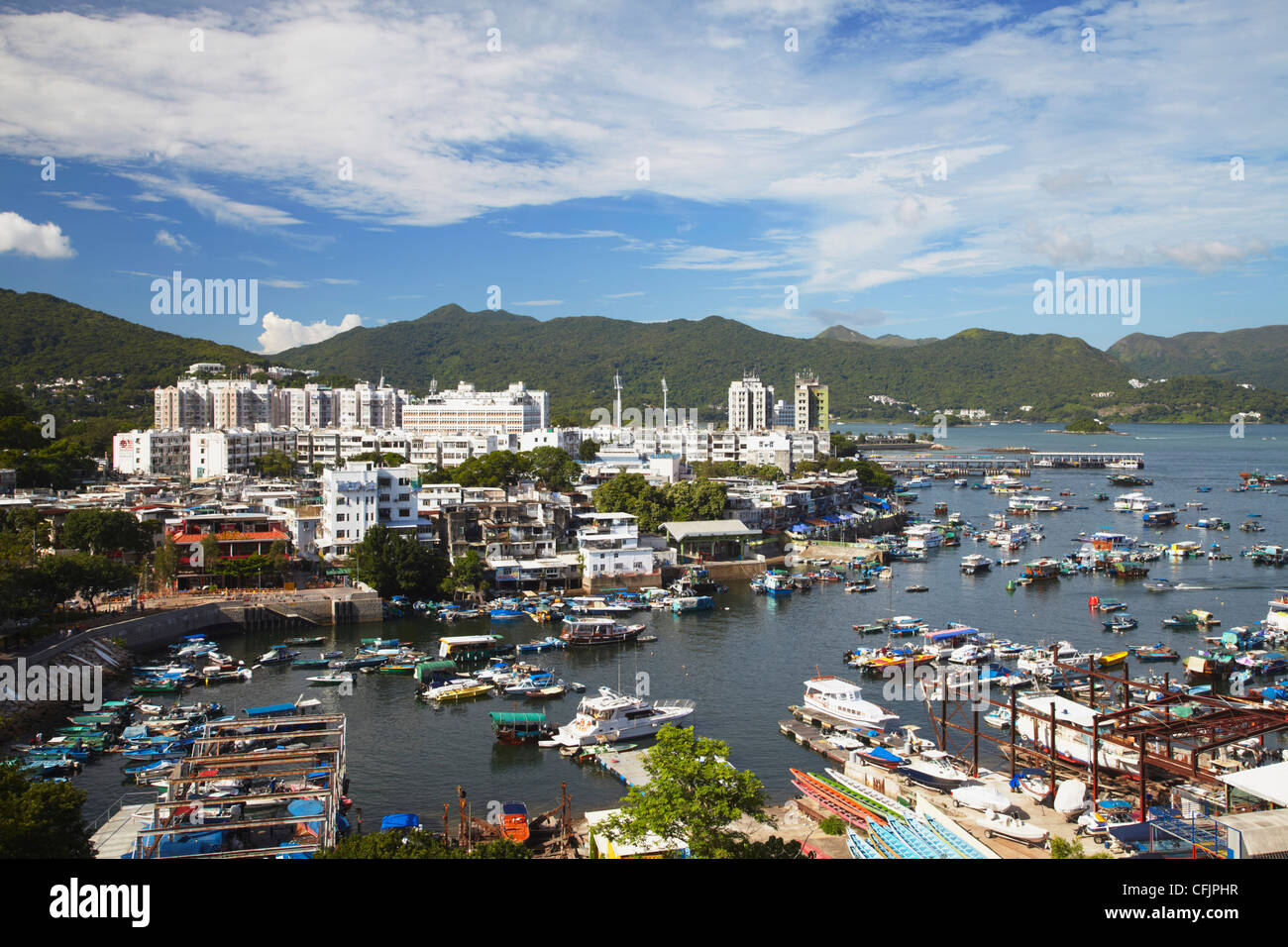 View of Sai Kung harbour, New Territories, Hong Kong, China, Asia Stock Photo
