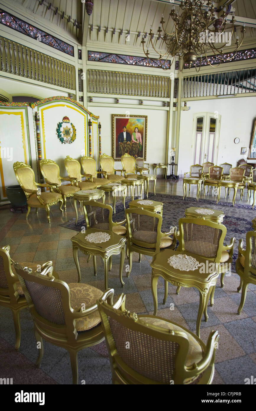 Reception room inside Puri Mangkunegaran (Palace of the Second House of Solo), Solo, Java, Indonesia, Southeast Asia, Asia Stock Photo