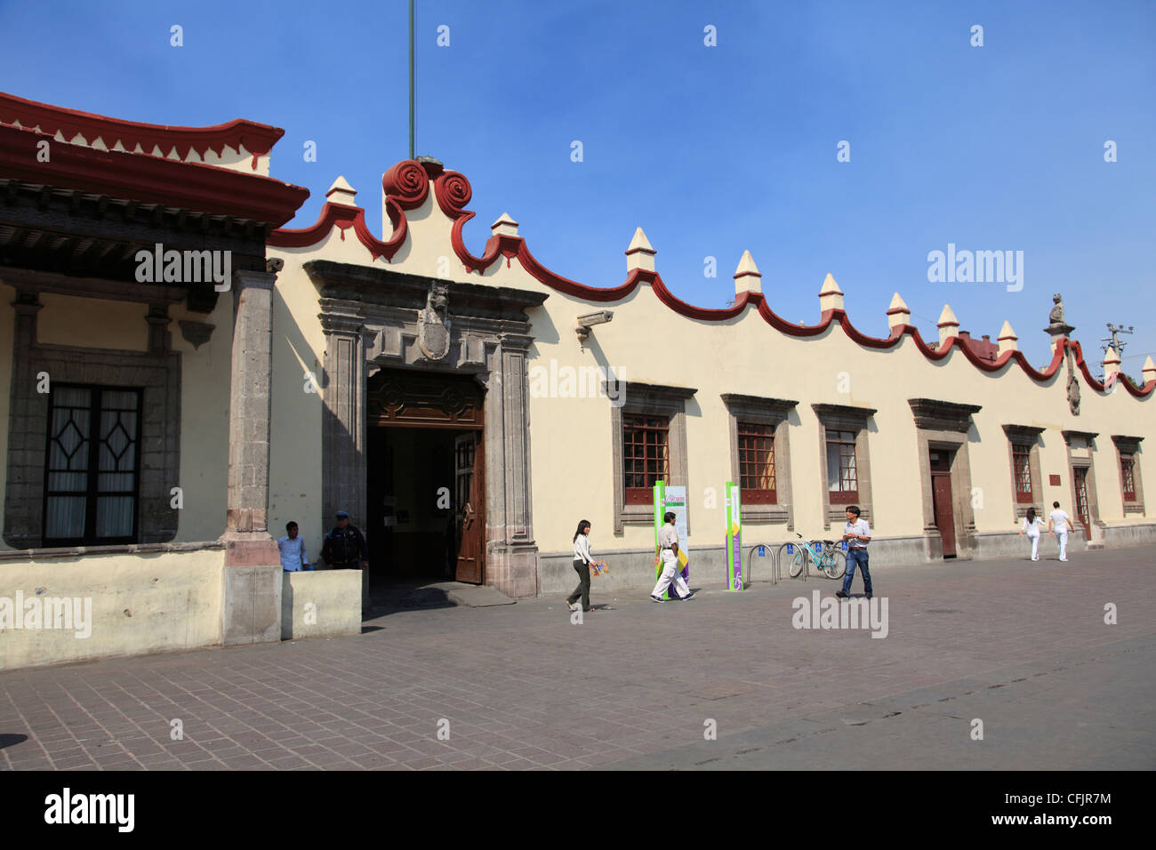Casa De Cortes, Casa Municipal, Plaza Hidalgo, Coyoacan, Mexico City, Mexico, North America Stock Photo