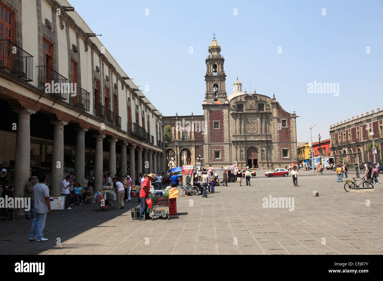 Church of Santo Domingo, Plaza de Santo Domingo, Historic Center, Mexico City, Mexico, North America Stock Photo