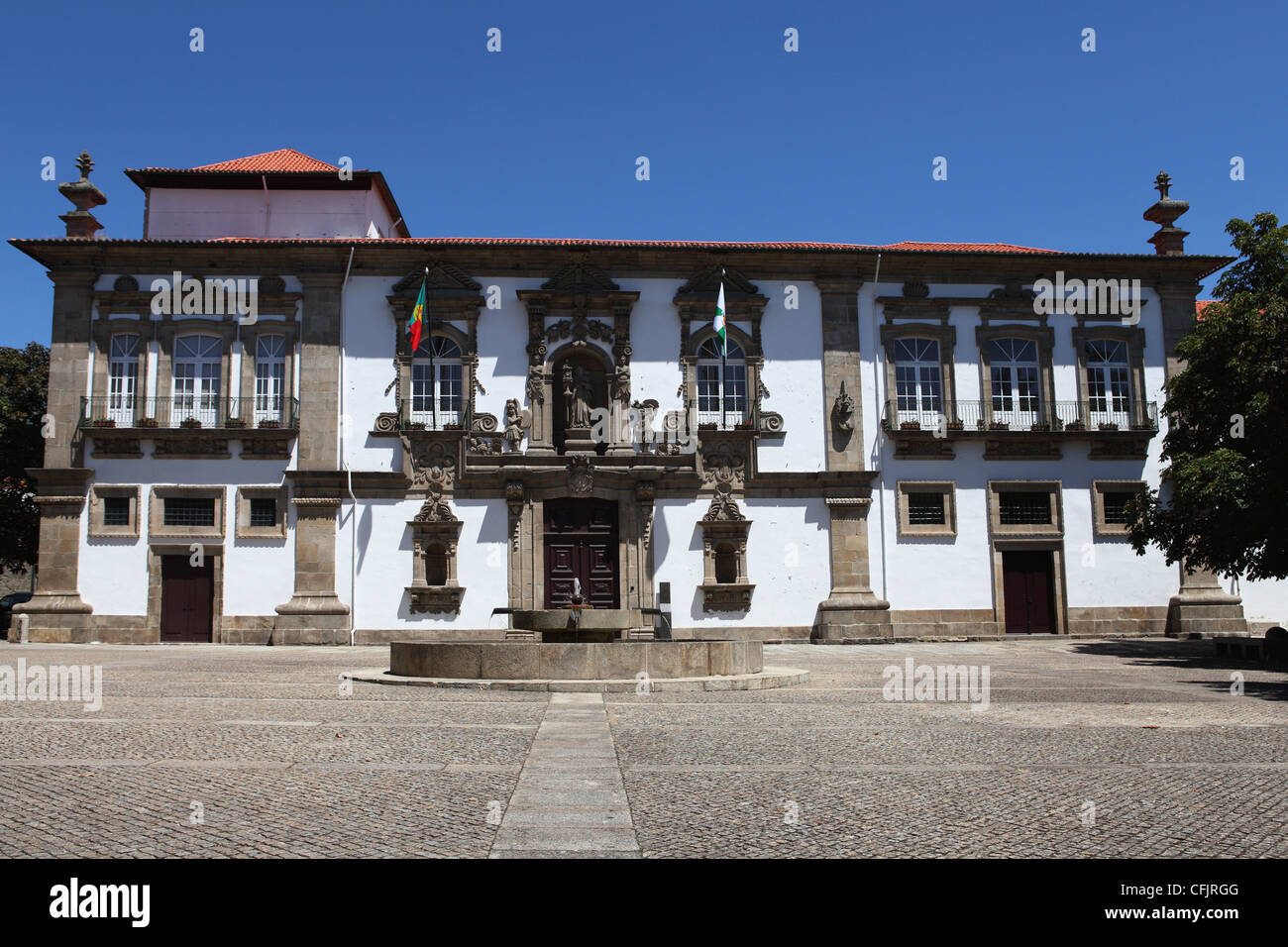 The town hall and former Convent of Santa Clara, Old Town, UNESCO World Heritage Site, Guimaraes, Minho, Portugal, Europe Stock Photo