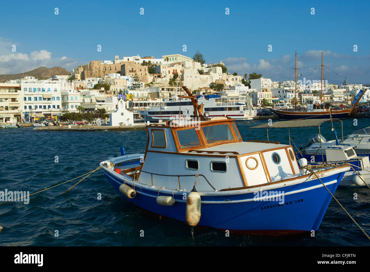 The Chora (Hora), Naxos, Cyclades Islands, Greek Islands, Aegean Sea, Greece, Europe Stock Photo