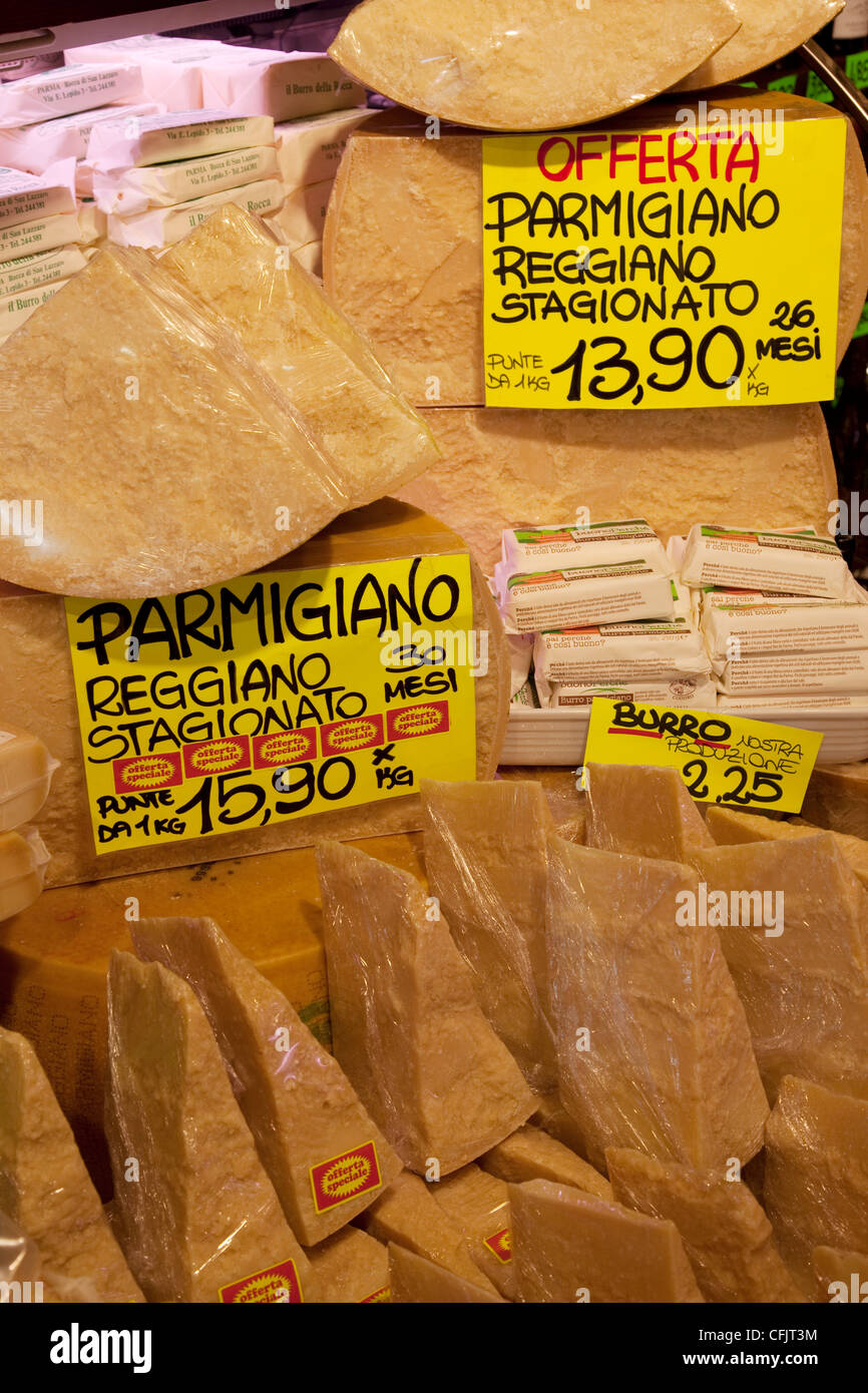 Cheese, Parma, Emilia-Romagna, Italy, Europe Stock Photo