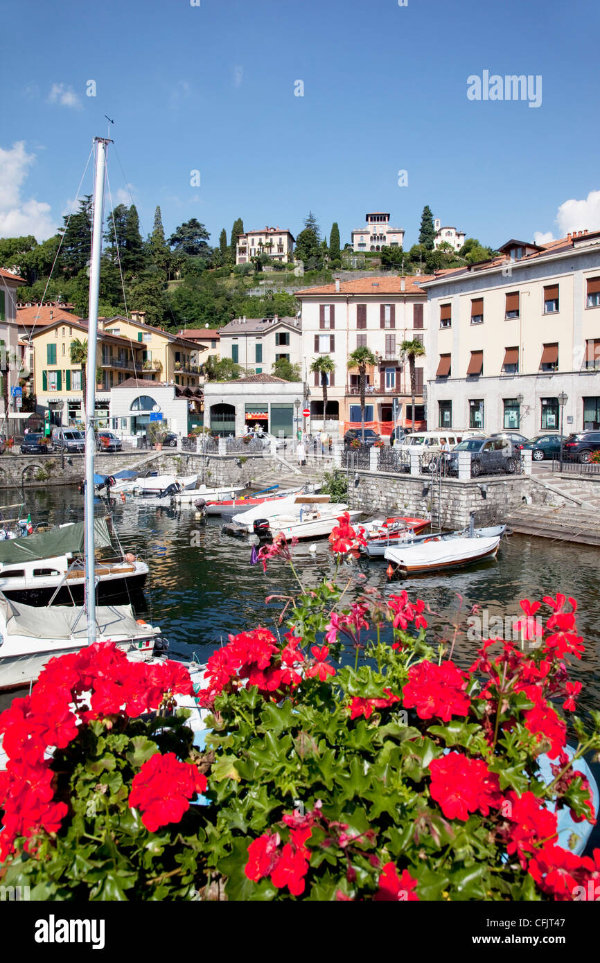 Town and harbour, Menaggio, Lake Como, Lombardy, Italian Lakes, Italy, Europe Stock Photo