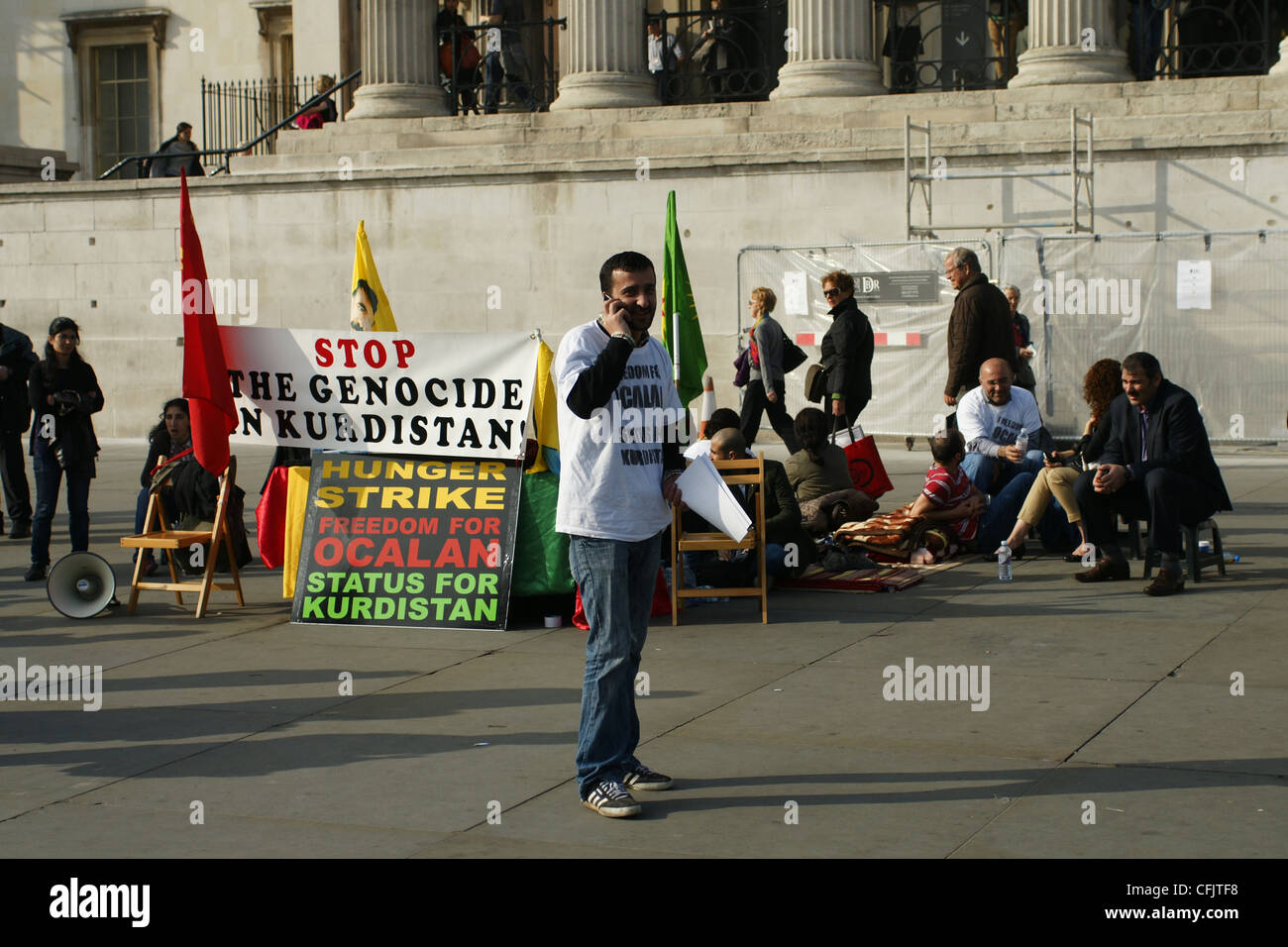 Genocide in Kurdistan demonstration, Trafalgar Square, London Stock Photo