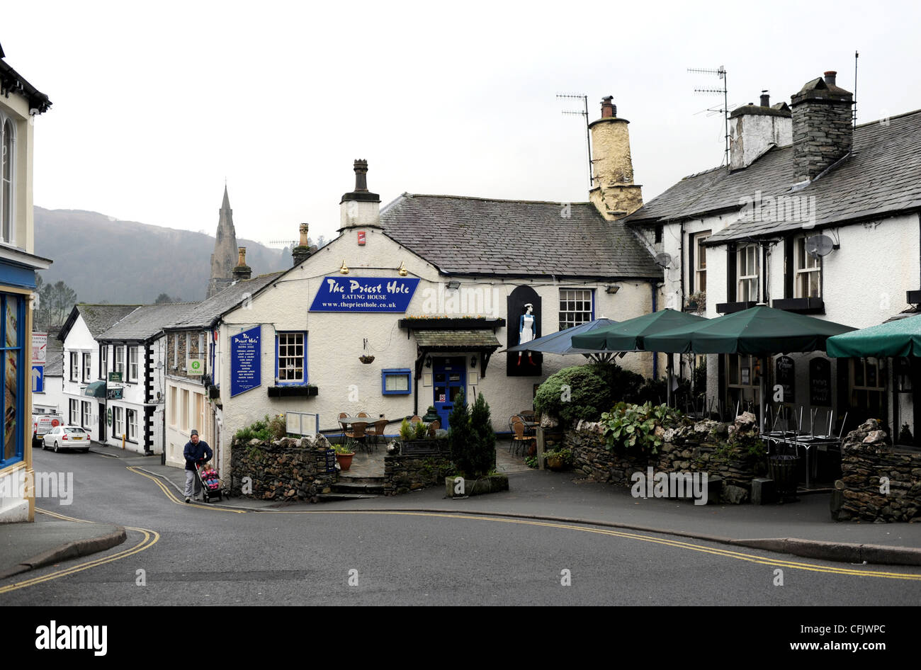 The Priest Hole restaurant at Ambleside in The Lake District Cumbria UK Stock Photo