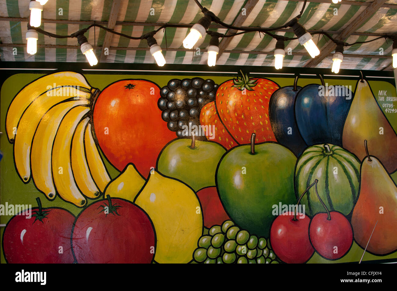 fruit painting at market Stock Photo Alamy