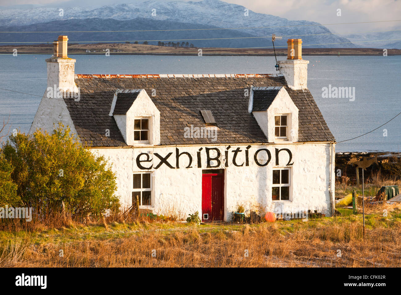 An artists gallery and exhibition in Broadford, Isle of Skye, Scotland, UK. Stock Photo