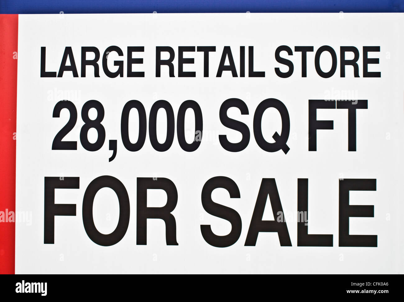 A large retail store "for sale" sign Stock Photo Alamy