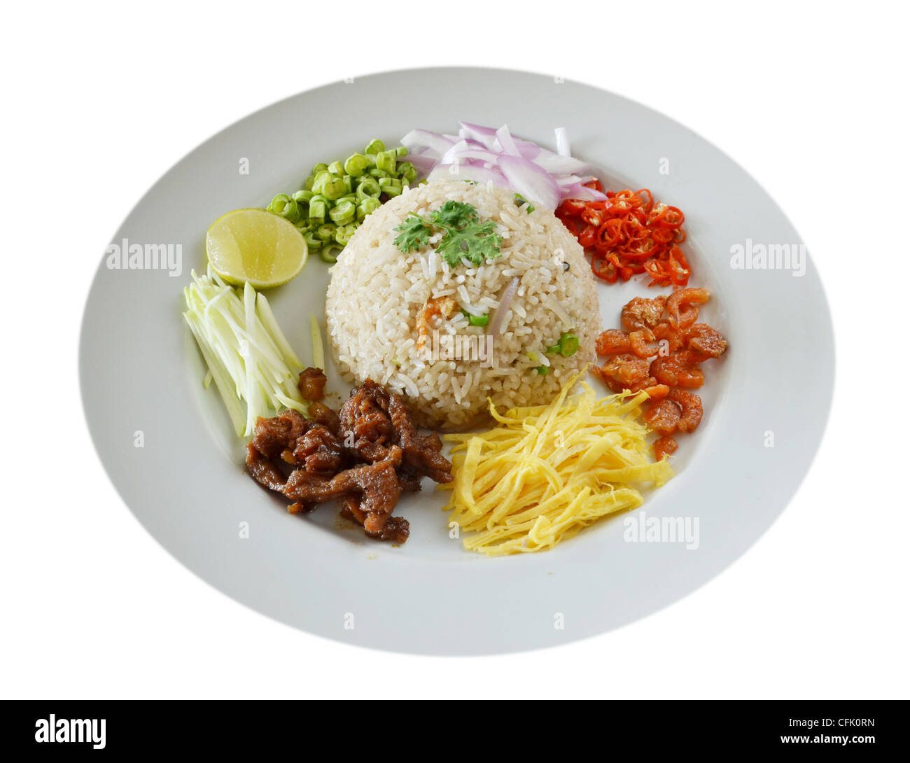 Mixed Cooked Rice Mixed cooked rice with shrimp paste sauce and fresh vegetable Stock ...