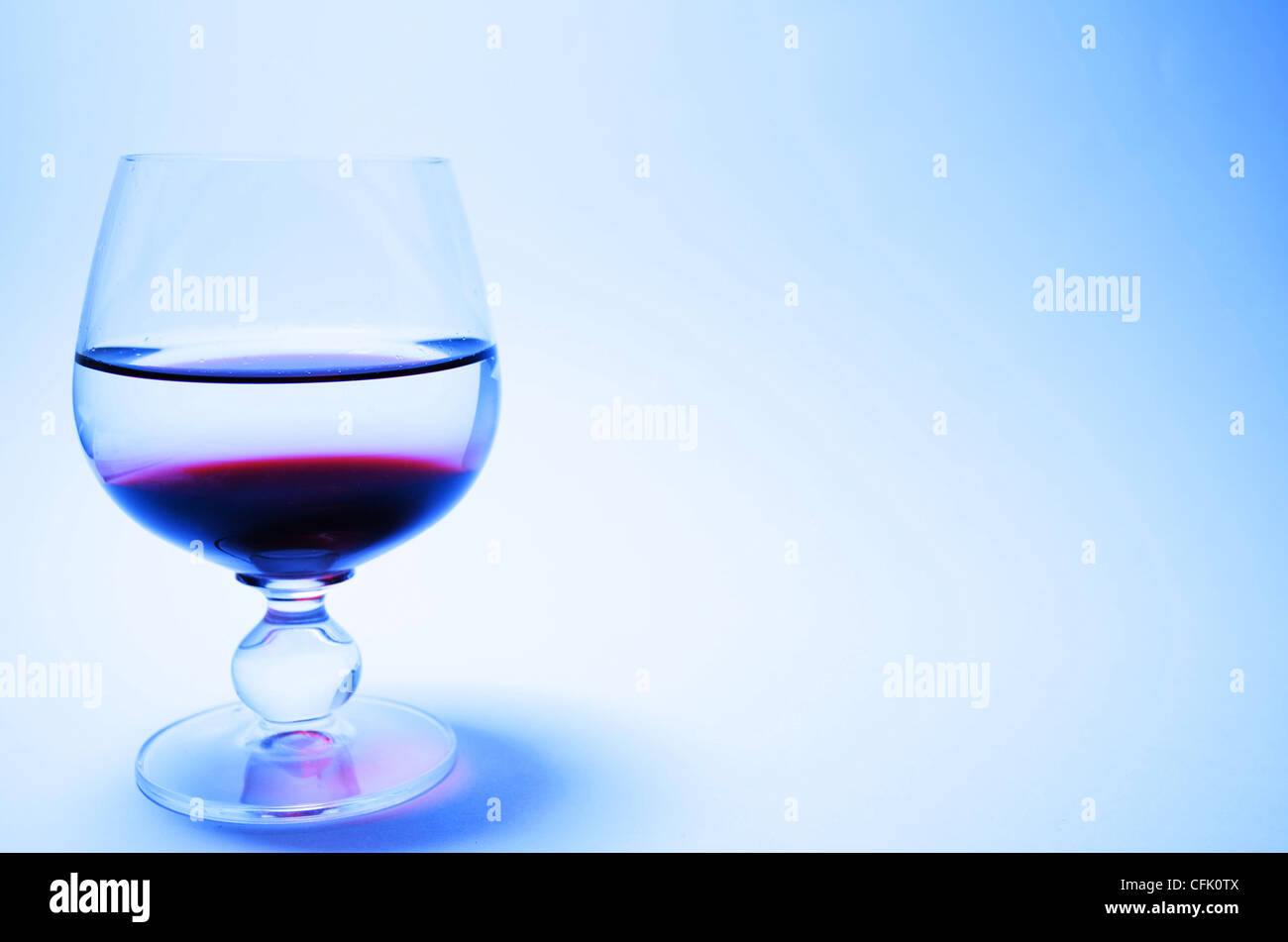 Half wine half water Stock Photo - Alamy