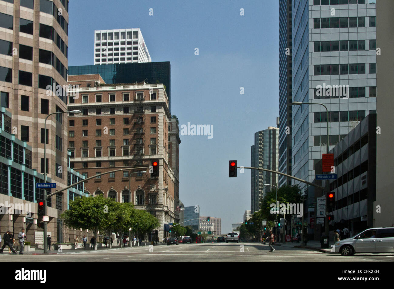 Figueroa Street, Los Angeles, Stock Photo