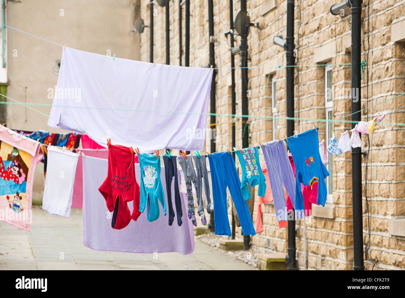 Clothes for drying on terrace hi-res stock photography and images - Alamy