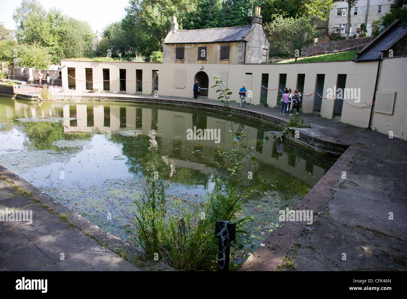 Cleveland Pools in Bath, Somerset, a derelict grade II listed