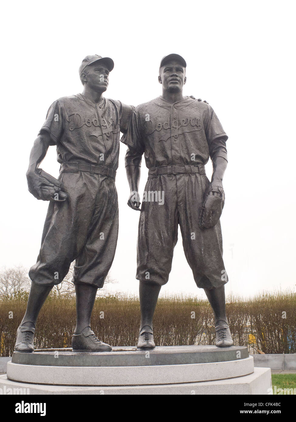 Pee Wee Reese & Jackie Robinson statue at Keyspan Park in Coney Island  Stock Photo - Alamy