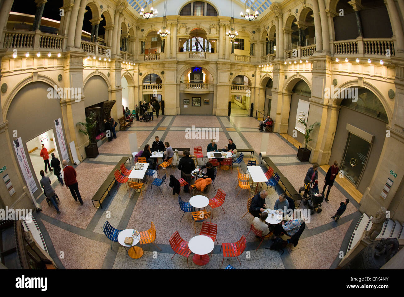 The main hall inside Bristol Museum, Bristol, UK Stock Photo