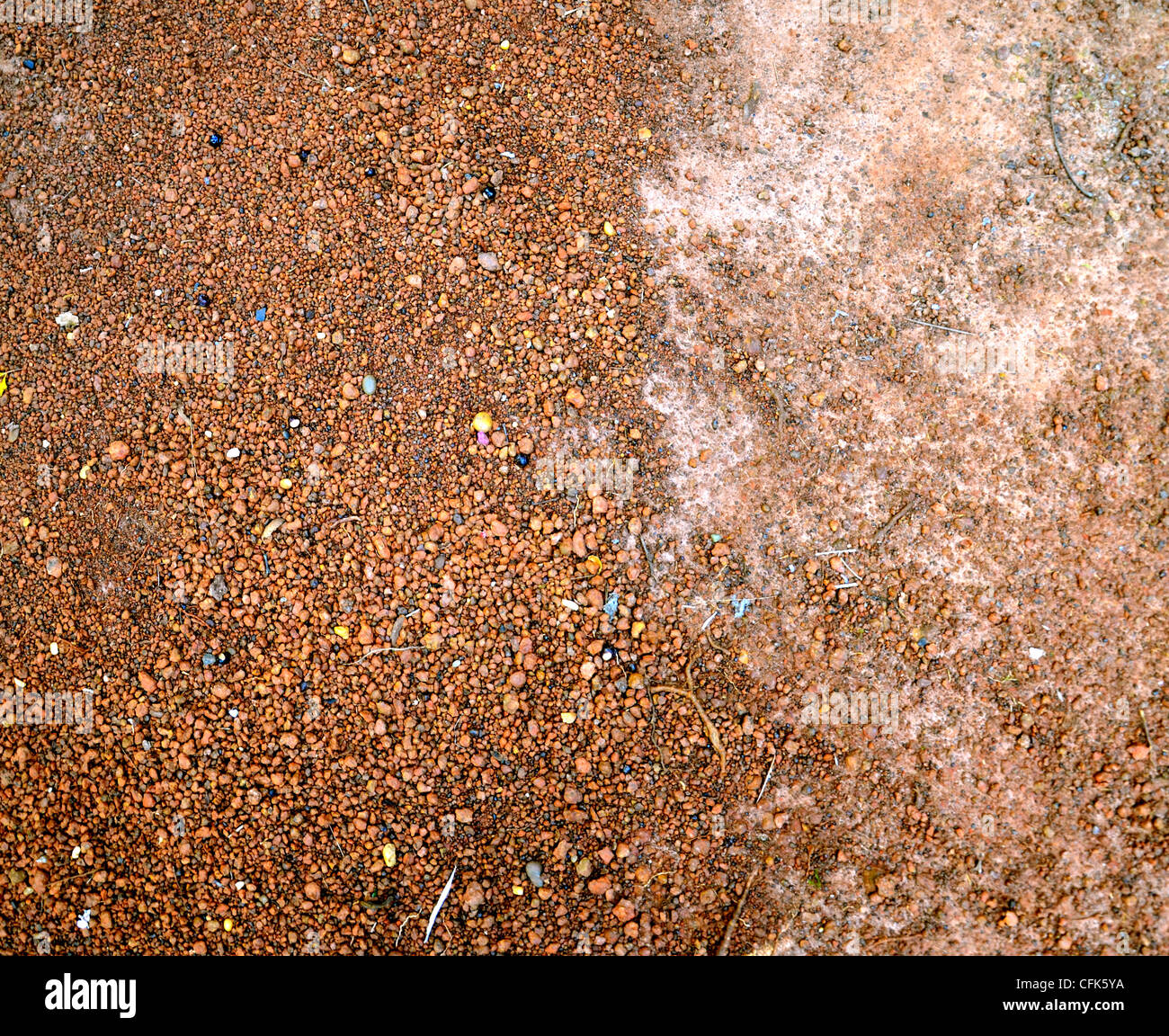 mixed red shale and sandstone soil background Stock Photo