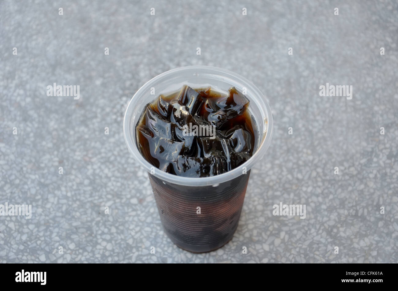 a kind of Chinese vegetable jelly black in color Stock Photo Alamy
